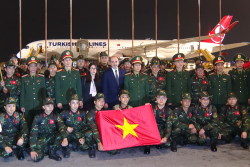 6 quân nhân Việt Nam lên đường tham gia vào hoạt động hỗ trợ nhân đạo, cứu trợ thảm họa tại Thổ Nhĩ Kỳ