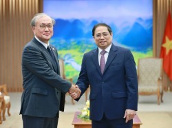 Thủ tướng Phạm Minh Chính tiếp Tổng Thư ký Ban An ninh quốc gia Nhật Bản Akiba Takeo