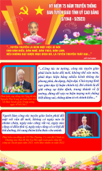 Infographic: Kỷ niệm 75 thành lập Ban Tuyên giáo Tỉnh uỷ Cao Bằng (5/1948 - 5/2023)
