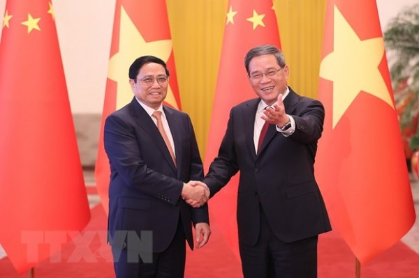 Thủ tướng Trung Quốc Lý Cường đón Thủ tướng Phạm Minh Chính