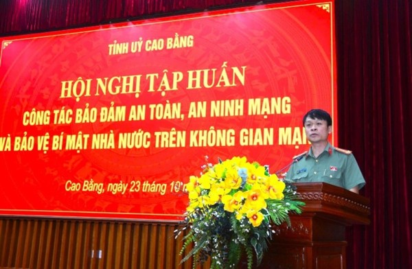 Tỉnh uỷ Cao Bằng tổ chức Hội nghị tập huấn công tác bảo đảm an toàn, an ninh mạng và bảo vệ bí mật Nhà nước trên không gian mạng