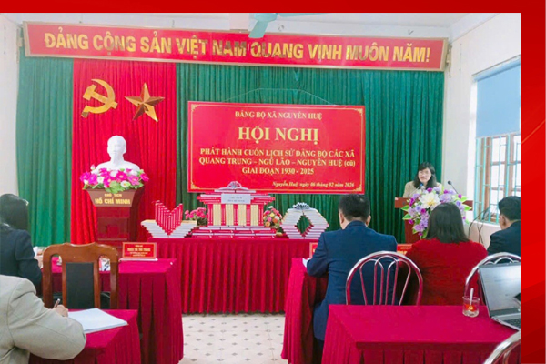 Hội nghị phát hành cuốn Lịch sử Đảng bộ các xã Quang Trung - Ngũ Lão  - Nguyễn Huệ (cũ) giai đoạn 1930 - 2025