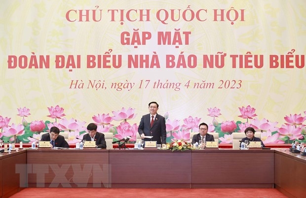 Chủ tịch Quốc hội Vương Đình Huệ phát biểu