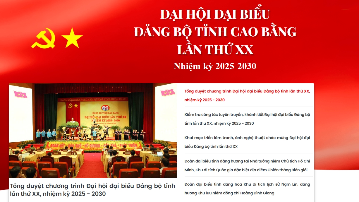 Giao diện trang chủ.