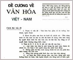 Bản “Đề cương Văn hóa Việt Nam” do Tổng Bí thư Trường Chinh soạn thảo năm 1943