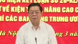 Đồng chí Nguyễn Trọng Nghĩa, Bí thư Trung ương Đảng, Trưởng Ban Tuyên giáo Trung ương, Trưởng Ban Chỉ đạo triển khai thực hiện Kết luận 26- KL/TW phát biểu kết luận Hội nghị.