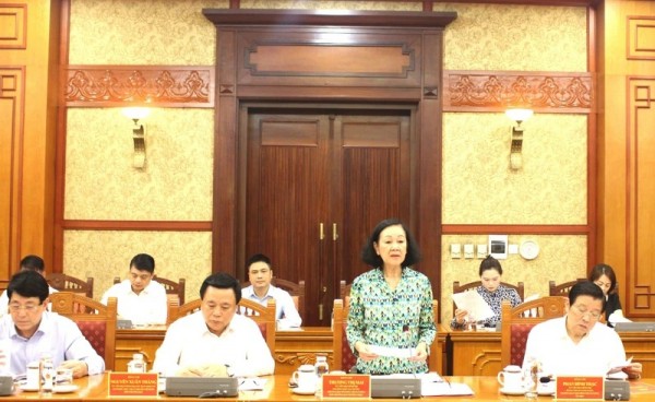 Đồng chí Trương Thị Mai phát biểu chỉ đạo Phiên họp