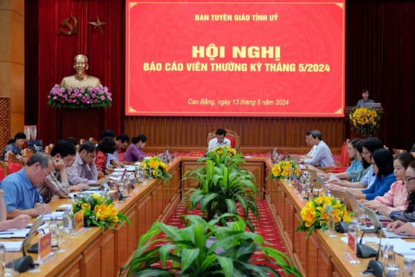 Ban Tuyên giáo Tỉnh uỷ tổ chức  Hội nghị Báo cáo viên thường kỳ tháng 5/2024