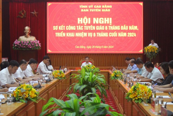 Ban Tuyên giáo Tỉnh uỷ tổ chức Hội nghị sơ kết công tác Tuyên giáo 6 tháng đầu năm, triển khai nhiệm vụ 6 tháng cuối năm 2024