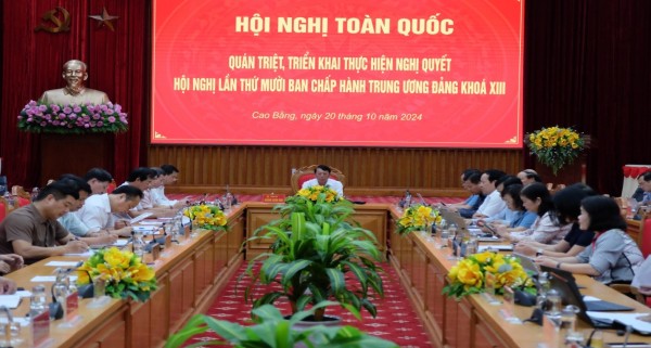 Hội nghị trực tuyến toàn quốc quán triệt, triển khai thực hiện Nghị quyết Hội nghị Trung ương 10, khóa XIII