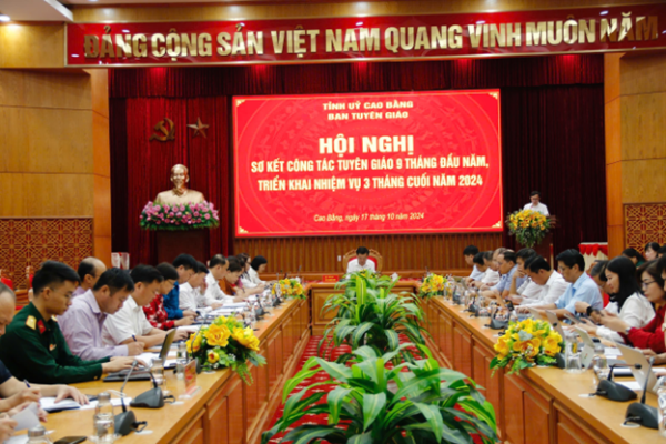 Ban Tuyên giáo Tỉnh uỷ tổ chức Hội nghị sơ kết công tác Tuyên giáo 9 tháng đầu năm, triển khai nhiệm vụ 3 tháng cuối năm 2024