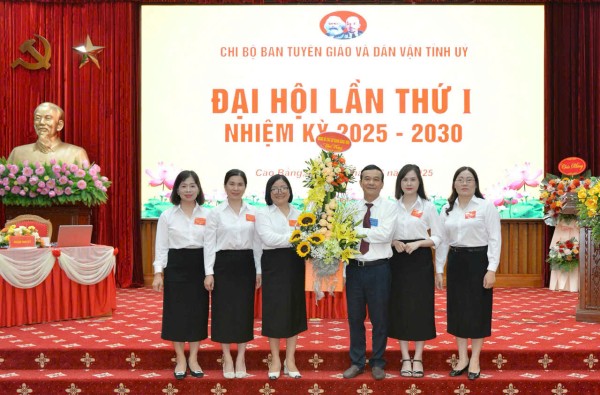 Chi bộ Ban Tuyên giáo và Dân vận Tỉnh uỷ tổ chức Đại hội lần thứ I, nhiệm kỳ 2025 - 2030