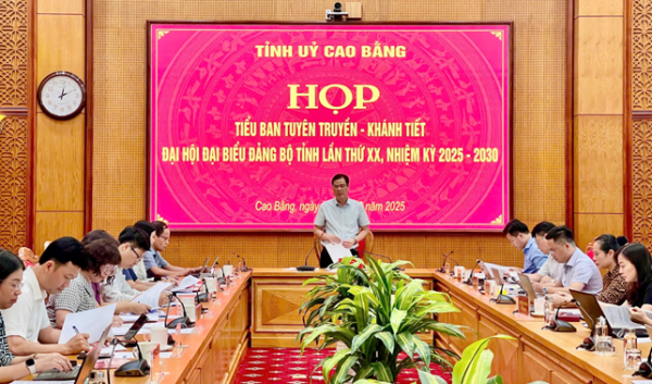 Họp Tiểu ban Tuyên truyền - Khánh tiết Đại hội đại biểu Đảng bộ tỉnh  lần thứ XX, nhiệm kỳ 2025 – 2030