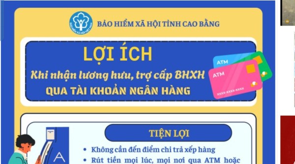 Infographic: Lợi ích khi nhận lương hưu, trợ cấp bảo hiểm xã hội qua tài khoản ngân hàng.