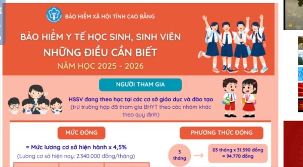 Infographic: Bảo hiểm y tế học sinh, sinh viên những điều cần biết năm học 2025 - 2026