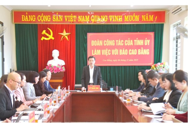 Phó Bí thư Thường Trực Tỉnh ủy, Chủ tịch HĐND tỉnh Bế Thanh Tịnh: Xây dựng Báo Cao Bằng là cơ quan báo chí chủ lực của tỉnh theo hướng chuyên nghiệp, nhân văn, hiện đại