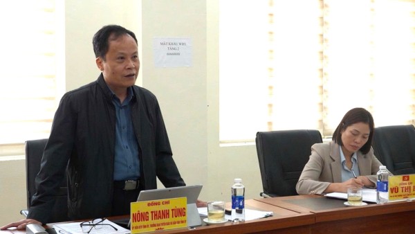 Trưởng Ban Tuyên giáo và Dân vận Tỉnh ủy Nông Thanh Tùng dự Hội nghị Ban Thường vụ Đảng ủy Nguyên Bình lần thứ 14