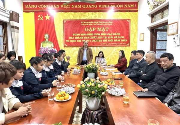 Gặp mặt, biểu dương vận động viên đạt thành tích cao tại Giải Vô địch, Vô địch trẻ và U14 Jujitsu thế giới năm 2025