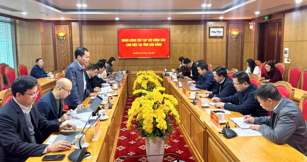 Đoàn công tác Tạp chí Cộng sản khảo sát thực tiễn, tăng cường phối hợp tuyên truyền với tỉnh Cao Bằng