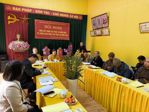 Ban Trị sự Giáo hội Phật giáo Việt Nam tỉnh Cao Bằng tổng kết công tác Phật sự năm 2025