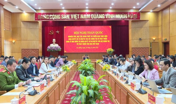 Hội nghị toàn quốc nghiên cứu, học tập, quán triệt và triển khai thực hiện Nghị quyết số 79-NQ/TW của Bộ Chính trị về phát triển kinh tế nhà nước và Nghị quyết số 80-NQ/TW của Bộ Chính trị về phát triển văn hóa Việt Nam