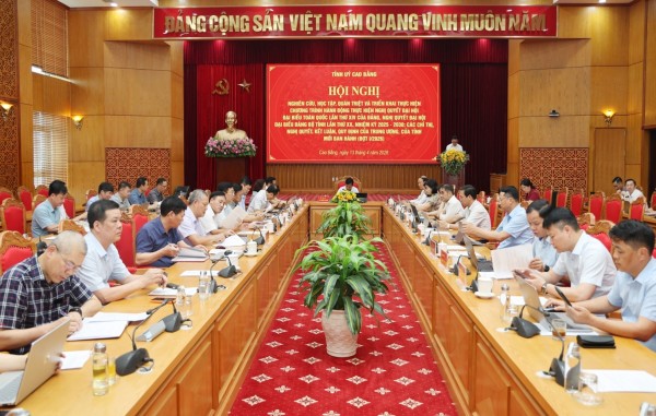 Hội nghị nghiên cứu, học tập, quán triệt, tuyên truyền và triển khai thực hiện các chỉ thị, nghị quyết, kết luận, quy định của Trung ương,  của tỉnh mới ban hành (đợt I/2026)