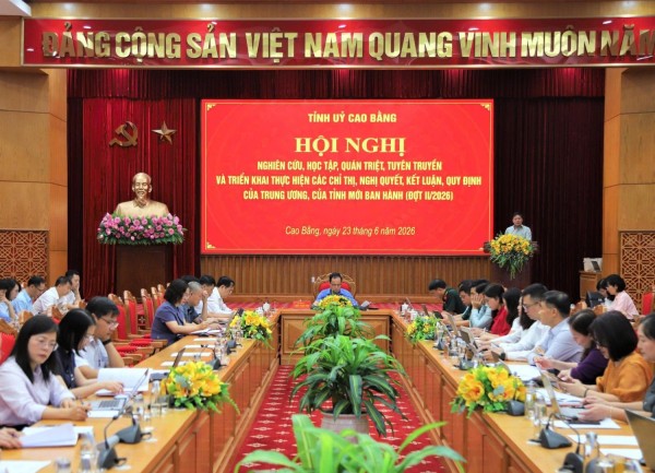 Hội nghị trực tuyến nghiên cứu, học tập, quán triệt, tuyên truyền và triển khai thực hiện Chương trình hành động thực hiện Nghị quyết; các chỉ thị, nghị quyết, kết luận, quy định của Trung ương, của tỉnh mới ban hành (đợt II/2026)