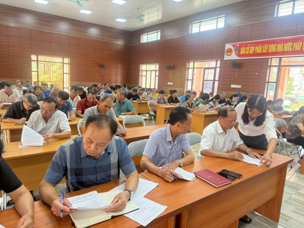 Xã Quảng Uyên tổ chức điều tra dư luận xã hội về kết quả 01 năm hoạt động của chính quyền địa phương hai cấp