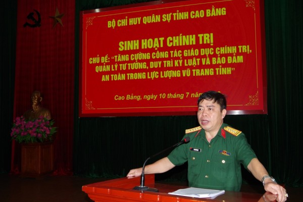 Bộ Chỉ huy Quân sự tỉnh Cao Bằng tăng cường giáo dục chính trị, quản lý tư tưởng và giữ vững kỷ luật